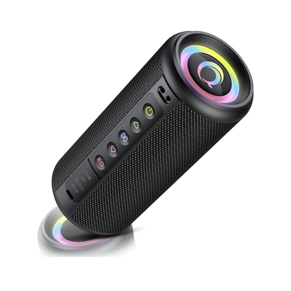 Portable Bluetooth 5.4 Wireless Speaker w 20W HD 20H Playtime, LED Light TWS Mic
